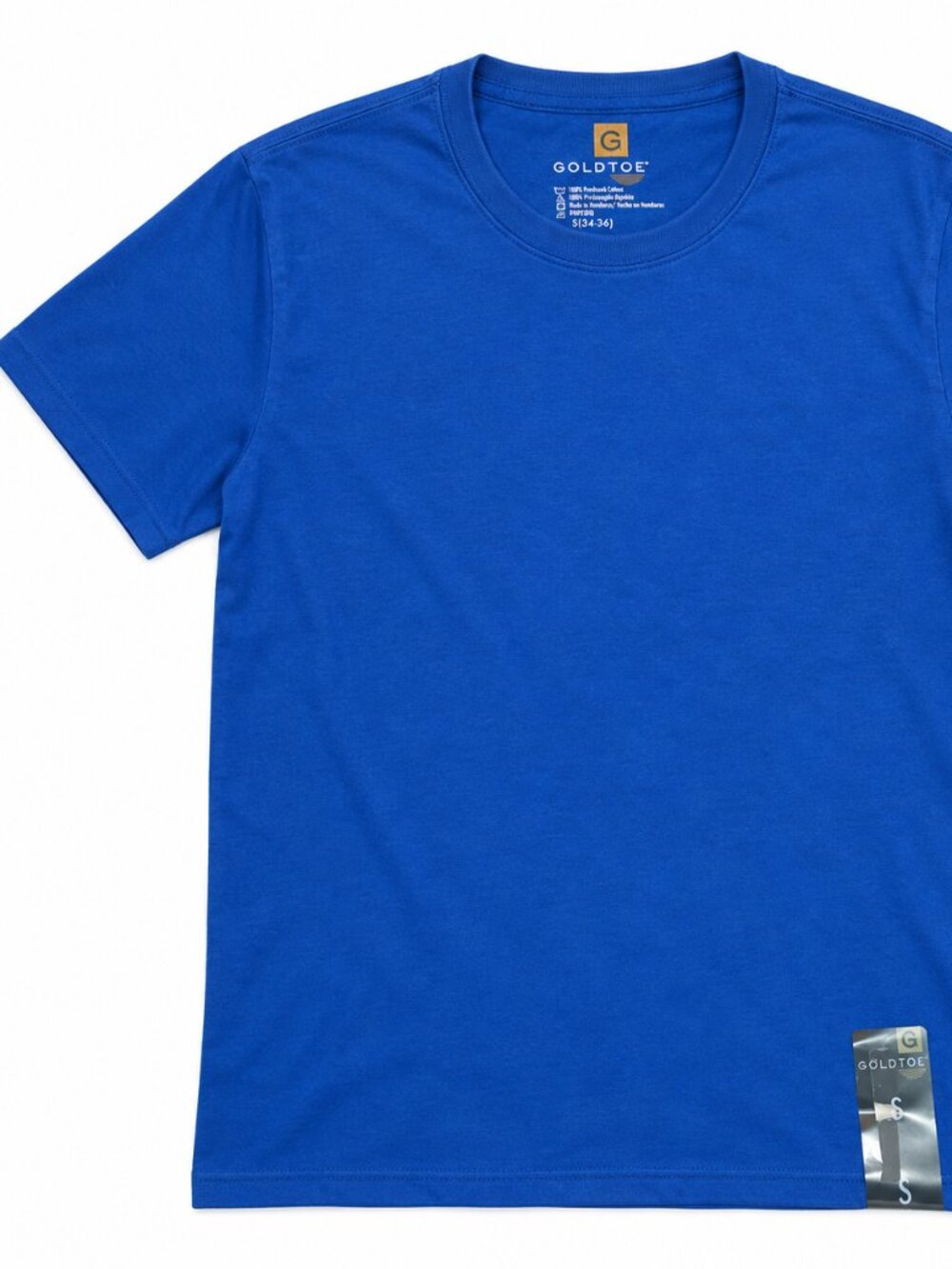 Gold Toe Men’s Blue Crew Neck T-Shirt Size Small S 34-36 100% Cotton NWT
